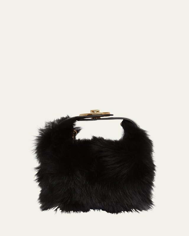 The Bold Edition VLOGO Sheep Fur Top-Handle Bag